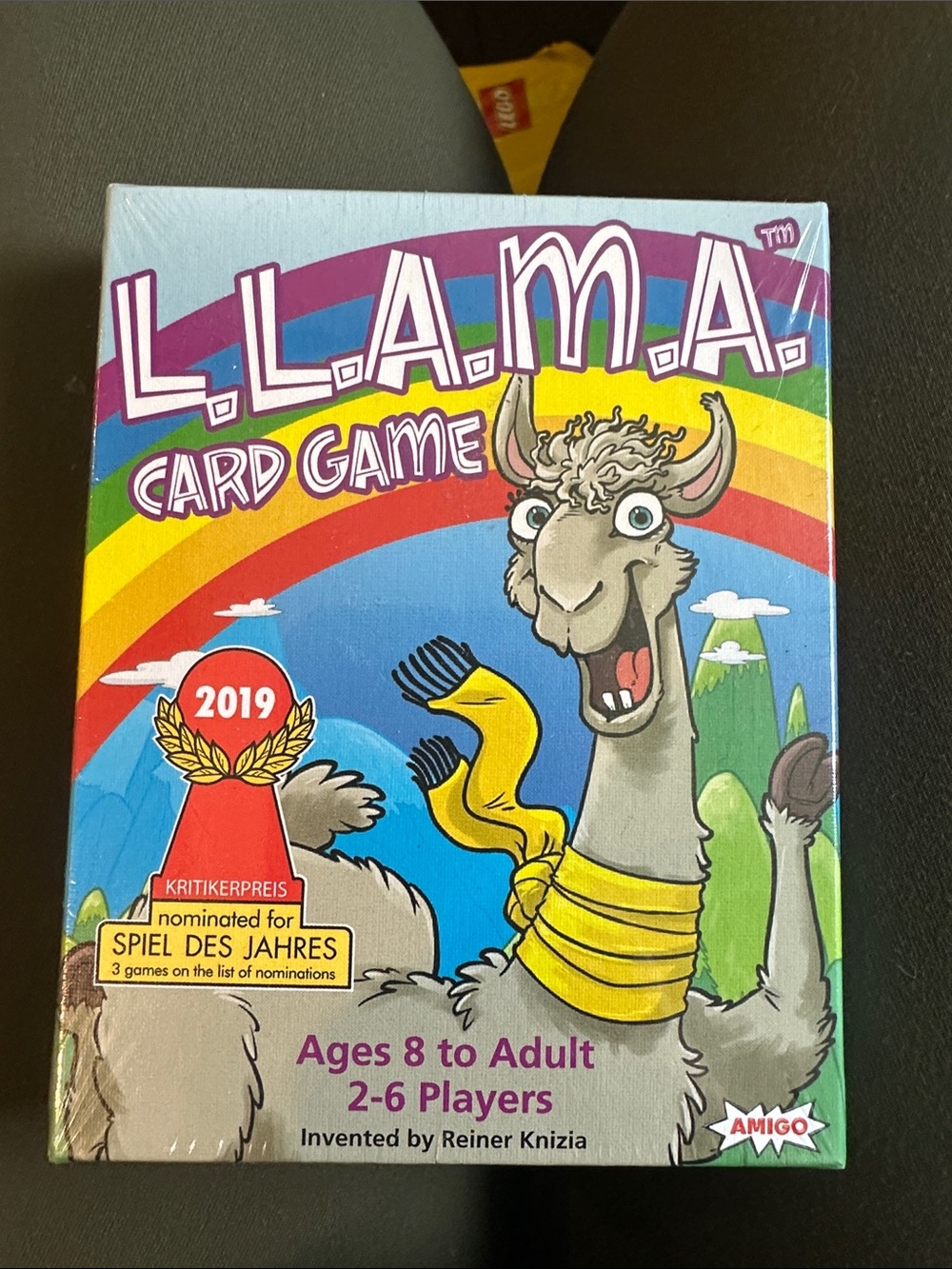 Ami L.L.A.M.A. Card Game – Bright Blue and Yellow Box